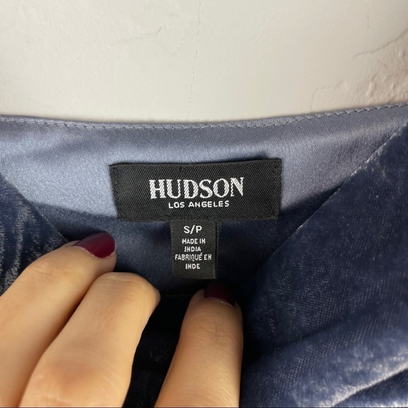 Hudson Velvet Cowl Neck Camisole in Slate Blue Gray Women's Size Small - Picture 4 of 8